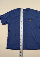 Carhartt Pocket T-Shirt Blue XL Regular Workwear Heavyweight Cotton Logo Tee