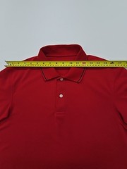 Uniqlo Mens Polo Shirt Red Breathable Pique Regular Fit Size M – Button Up