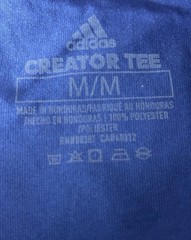 Adidas Men’s Size Medium Creator Tee Short Sleeve Blue T-Shirt EK0088 NWTGS