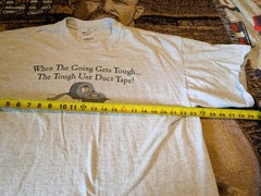 Vntg When The Going Gets Tough…The Tough Use Duct Tape TShirt Adult XL Funny