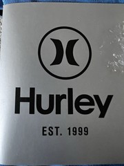 Hurley Men’s Hooded Long Sleeve UV Tee Shirt, Moisture Wicking Tagless Blue XXL