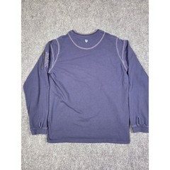 Kuhl Wildfibre Shirt Mens Medium Blue Long Sleeve Organic Cotton Zipper Pocket