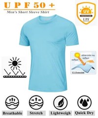 UPF 50+ Men’s Short Sleeve Fishing T-Shirt Outdoor Sport Skin Protection UV Tops