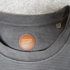 COMMON PEOPLE T-Shirt Men’s Gray M Textured Crew Neck Cotton Blend Top