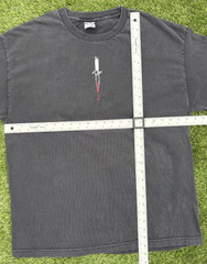 Vintage RARE Krew Skateboarding Dagger Streetwear Mens Black Graphic Tee Size XL