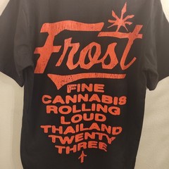Frost Fine Cannabis M Graphic Tee Black Orange Recreational Dispensary Cotton