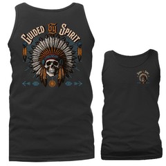 Native American Indian Skull Skeleton Face Tribal Warrior Tank Top