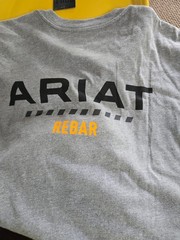 NWT 2 Ariat Rebar T Shirts Mens 2XL Gray and Red