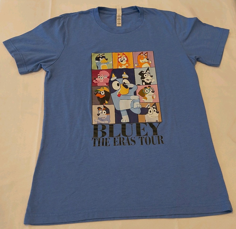Bluey and Bingo The Eras Tour T-shirt Teen/Adult Size Medium