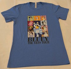 Bluey and Bingo The Eras Tour T-shirt Teen/Adult Size Medium