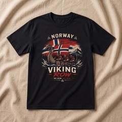 Norway Soccer Comfort Colors, Viking Row Norwegian Football Fan Tee