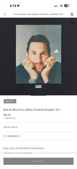 Kith & Messi For Adidas Football Graphic Tee Black L – IN HAND