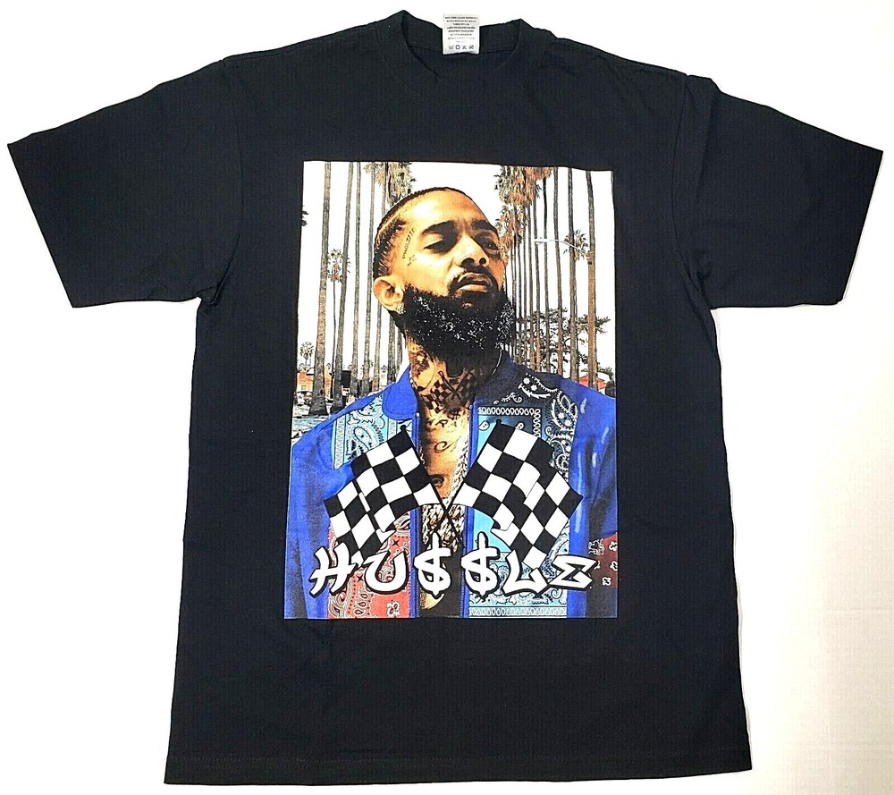 NIPSEY HUSSLE T-shirt LA Crenshaw Slauson Rap Hip Hop HU$$LE Tee Men’s New