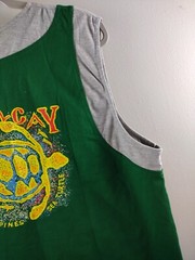 Boracay Philippines Sea Turtle Green Gray Sleeveless Shirt Size XL NO STRETCH