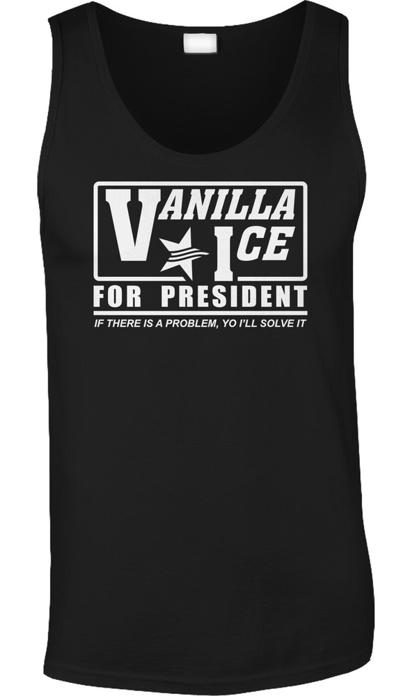 Vanilla Ice President Funny Voting Political Humor Music Fan Party 80s Mens Tank