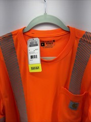Carhartt Men’s High-Visibility Long-Sleeve Class 3 T-Shirt Bright Orange Med NEW