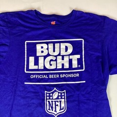 Hanes Bud Light NFL Mens T Shirt Size Medium Short Sleeve Comfort Stretch
