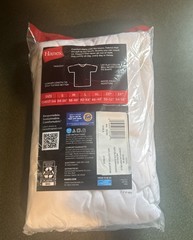 Hanes 3 Pack White Tagless T-Shirts 3XL 54-56 Crew Neck , cotton tshirts