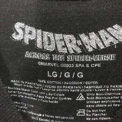 Spider-Man Across the Spider-Verse Miles Morales Graphic T-Shirt Black Large