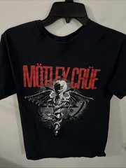 Motley Crue Global Black W/ Red Graphic T-Shirt Short Sleeve Size Small B1129