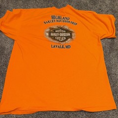 Harley Davidson XL- Highland Lavale, Maryland Bright Orange T-Shirt