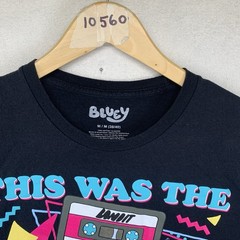 Bluey This Was The 80’s Man Bandit & Chilli Black T-Shirt Men’s Medium 38-40