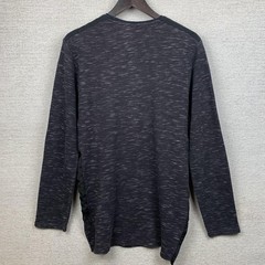 Waffle Pullover Shirt Men’s M? Black Thermal Long Sleeve Urban Streetwear Modern