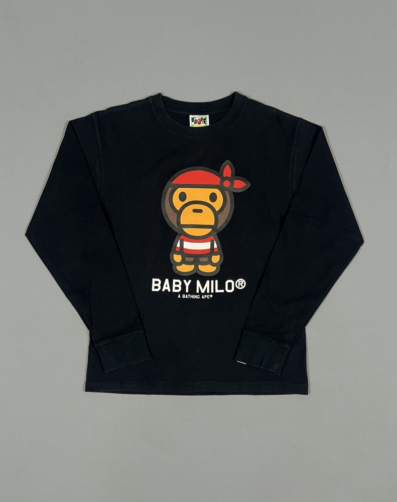 Baby Milo pirate graphic long-sleeve T-shirt