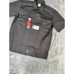 Men’s Dickies L Black Short Sleeve Work Shirt NWT New With Tags