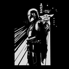 Men’s Star Wars: The Mandalorian and Grogu Cutest Duo Sketch T-Shirt
