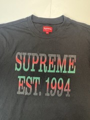 Supreme SS20 Gradient Spellout Logo Black Cotton Mesh T Shirt Jersey Medium
