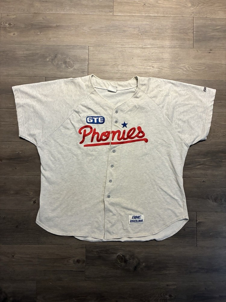 Vintage GTE Phillies Baseball Jersey Sz XL Telephone Mobile Wireless 90s Bike