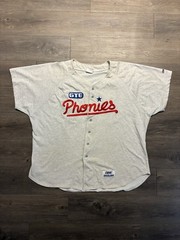 Vintage GTE Phillies Baseball Jersey Sz XL Telephone Mobile Wireless 90s Bike