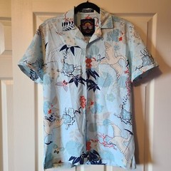 Drill Clothing Good Vibes Shirt Mens Sz Small Aloha Hawaii Print Beach Stretch