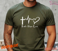 Unisex Faith Hope Love T-Shirt T shirt Men T shirt Women valanity day Romantic