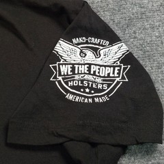 We The People Holsters Mens T-Shirt Large Black Gun Skull Rifle Patriotic Tee