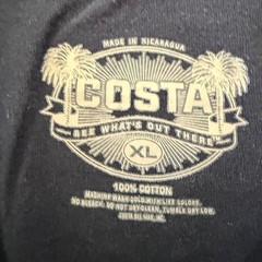Costa Del Mar Men’s XL Graphic T-Shirt 2 Pack Bundle Gray Navy Fishing Surf