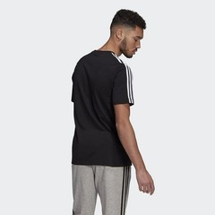 ADIDAS Men’s Essentials 3-Stripes Tee Black / White