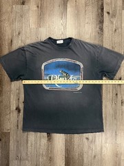 Rhude Lone Wolf Graphic Tee Shirt Unisex Faded Gray American Made Size XL