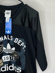 Adidas Shirt Mens Large Black OG Dept Jersey Trefoil Originals Graphic Tee NEW