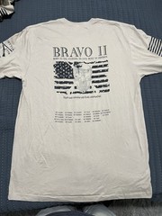 Grunt Style Graphic T Shirt Bravo 2 Men’s L Khaki USA American Skull NWOT (5)