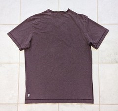 Public Rec Men’s Medium Shirt Burgundy Stretch V Neck Tee Short Sleeve Stretch