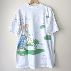Vintage 90’s PGA Tour Golf So Many Greens AOP Art White Tee Shirt