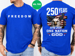 Freedom 250 Year USA American Flag 250th Anniversary Christian God Gifts 2-Sided