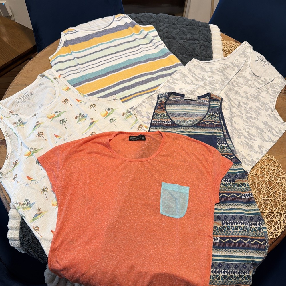 Set Of 5 Summer Shirts S/M Nicely Designed For Summer Look