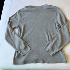 Levi’s Henley Shirt Mens XL Long Sleeve Waffle Knit Thermal Gray