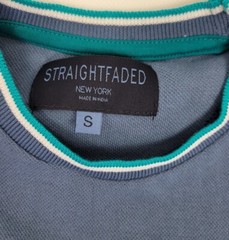 NWT Straight Faded Men’s blue textured pocket T shirt top Size S