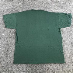 Vintage Russell Athletic Shirt Mens 2XL Dark Green Henley NuBlend Short Sleeve