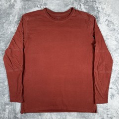Kuhl Wildfibre Shirt Mens L Red Long Sleeve Organic Cotton Hiking Outdoor