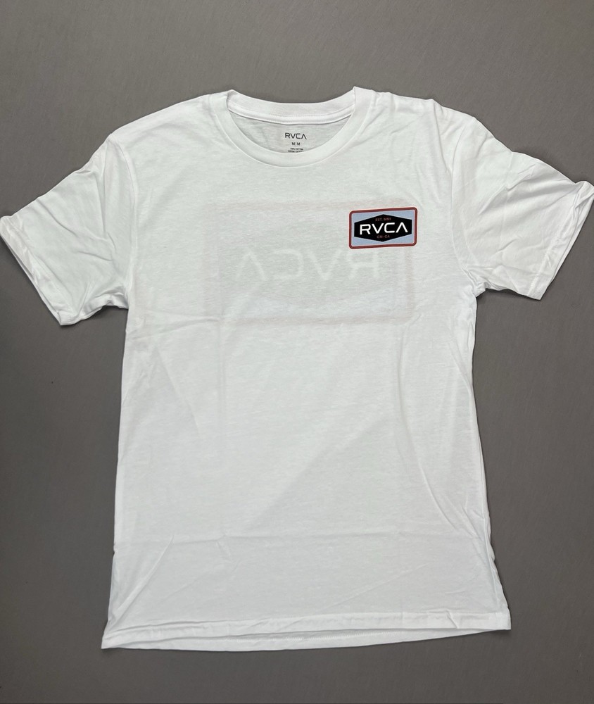 RVCA Mens Happy Hour Graphic Short Sleeve T Shirt White Sz L